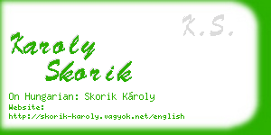 karoly skorik business card
